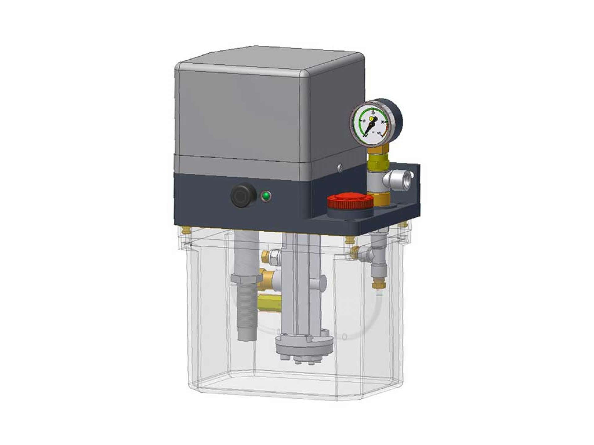 Single line gear pump unit for fluid grease GE75